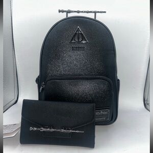 Loungefly Harry Potter Elder Wand Deathly hallows mini backpack set